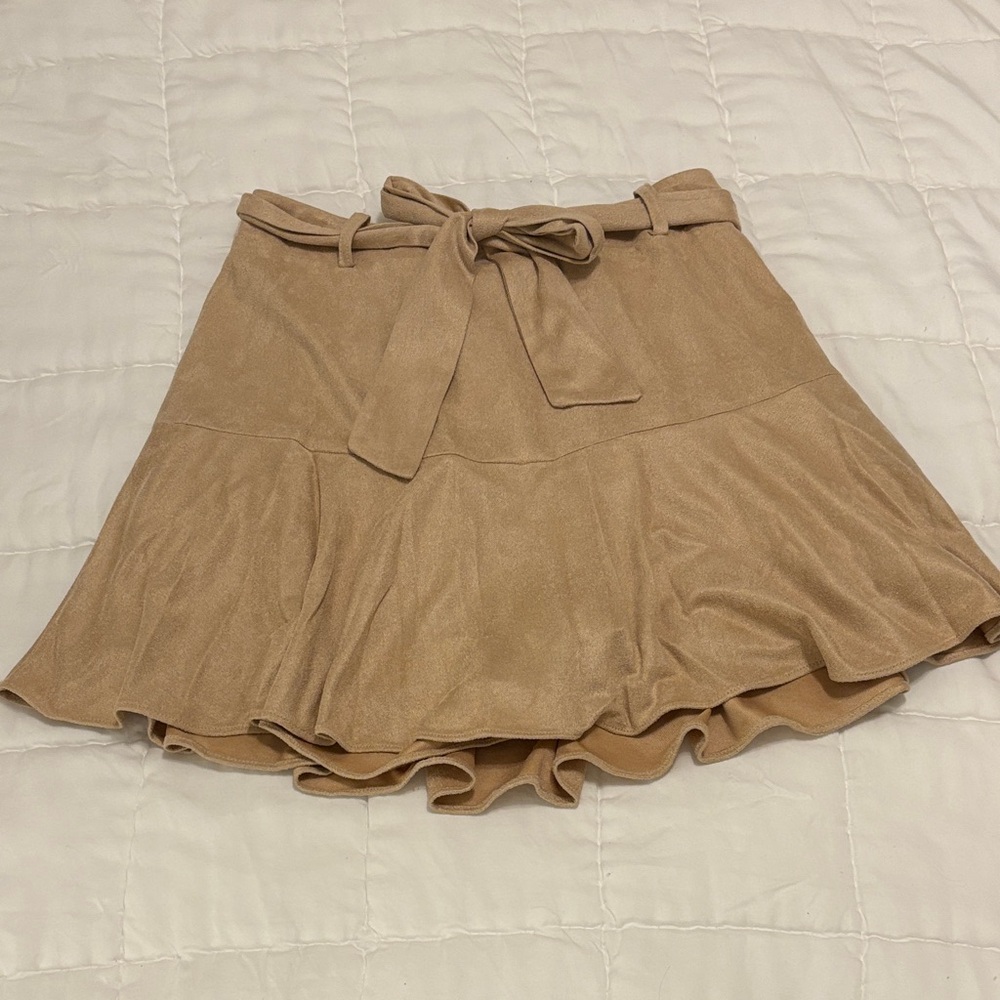 Two Cumberland &merci Tan Mini Skirt